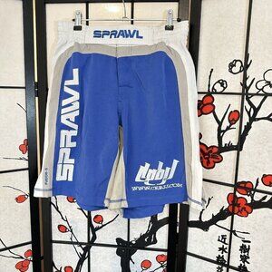 Sprawl Combat Sports Embroidered Logo Mens MMA Fighting Stretch Shorts Size 30
